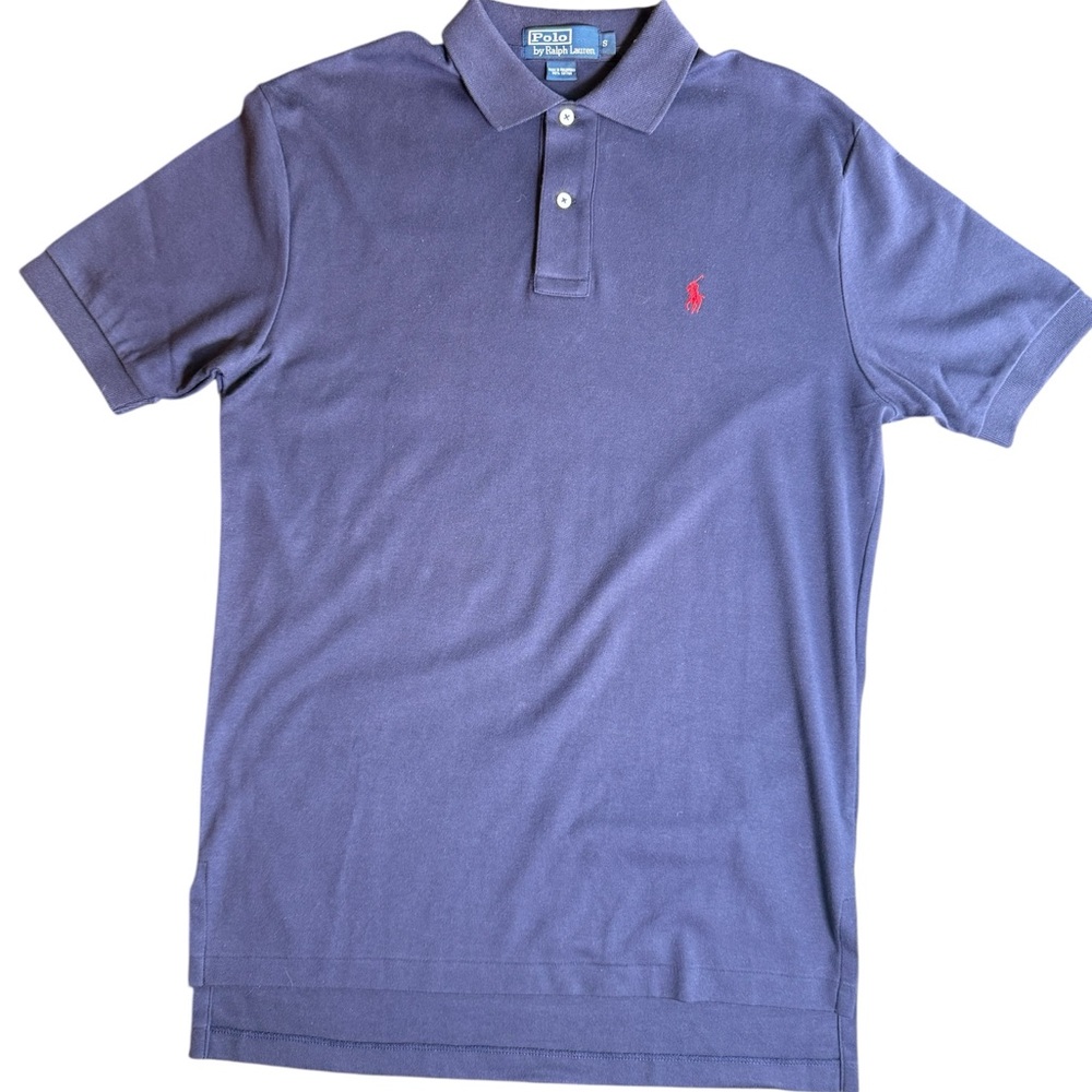 Ralph Lauren Purple Short-Sleeve Polo with Red Logo